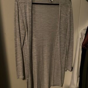 H&M Light Gray Open-Front Knit Cardigan